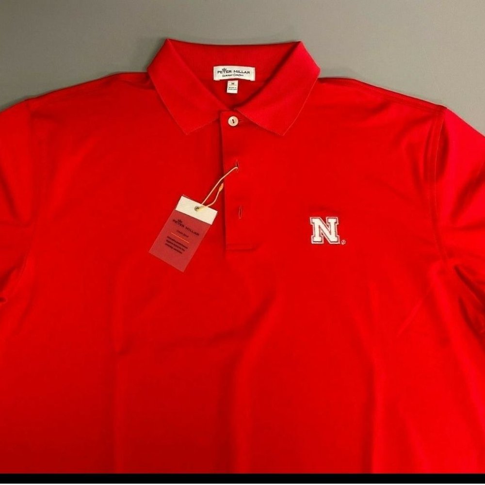 Peter Millar Summer Comfort Golf Shirt Nebraska